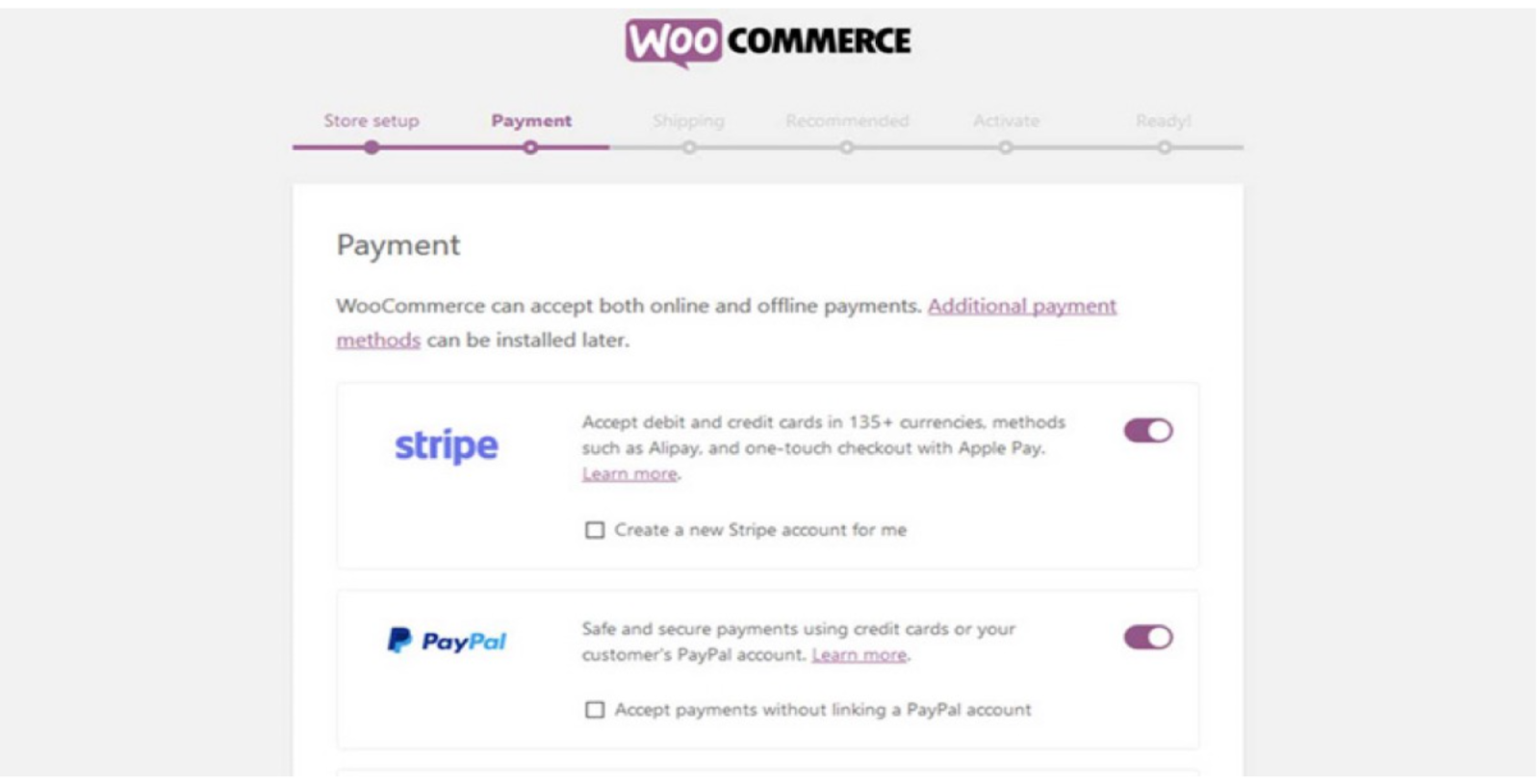 Setting up payments on WooCommerce