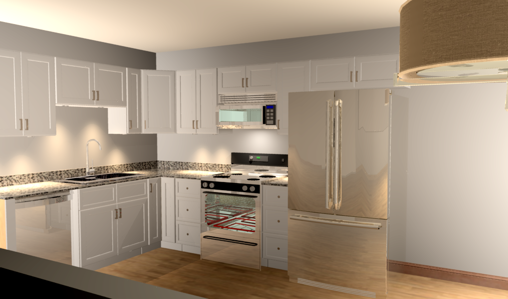 3D kitchen rendering