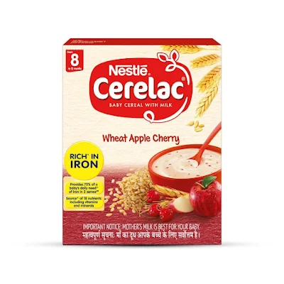 Nestle Cerelac Wheat Apple Cherry Stage - 300 gm