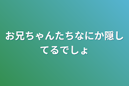 お兄ちゃんたちなにか隠してるでしょ