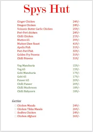 Spys hut menu 3