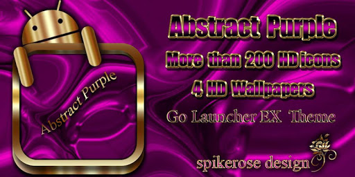 Abstract Purple Go Launcher