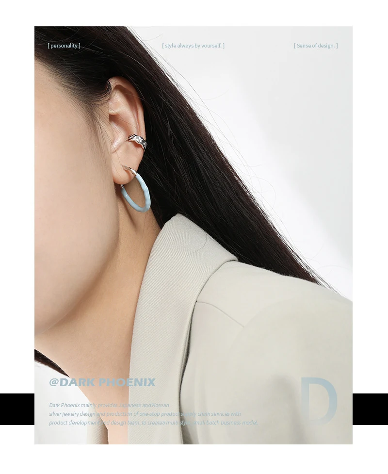 Title 3, Boucles doreilles solides en argent sterling S...