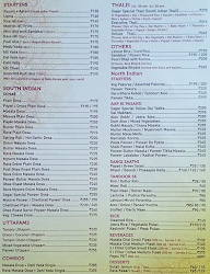 Sagar Ratna - North Indian menu 2