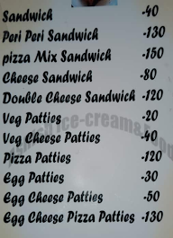 Ashish Ice Cream And Food menu 1