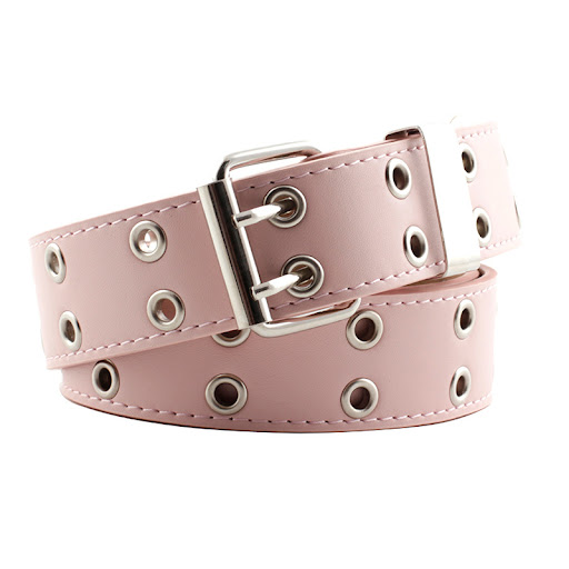 Title 8, Leisure belt featuring eyelet button and concav...