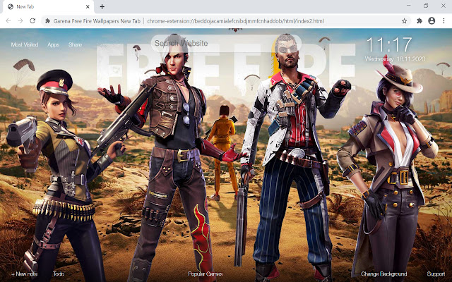 Garena Free Fire Wallpapers New Tab