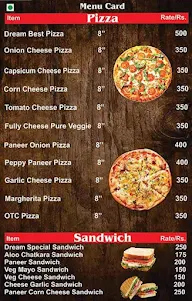 Dream Pizza menu 3