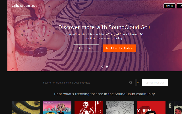 DarkCloud - SoundCloud Dark Mode Preview image 1