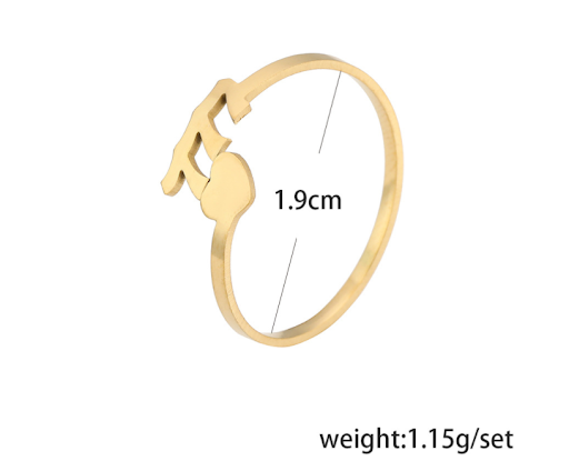 Title 1, Creative Personalized Stainless Steel Number Ri...