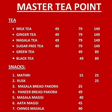 Master Ji Tea Shop menu 