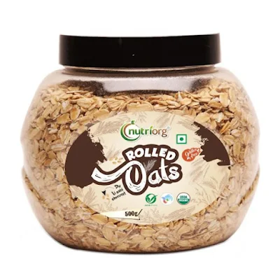 Nutriorg Certified Organic Rolled Oats - 500 gm