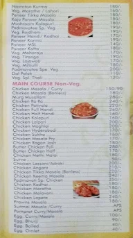 Padmavatee menu 2