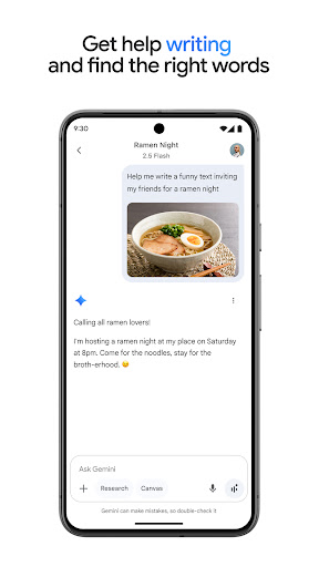 Screenshot Google Gemini