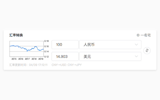 谷歌汇率转换小工具