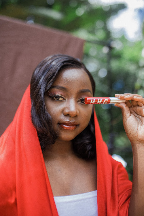 Halima with her beauty product