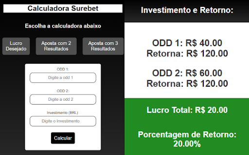 Calculadora Surebet