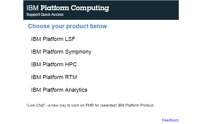 IBM Platform Support Quick Access chrome extension