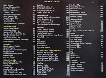 Bakeburry menu 