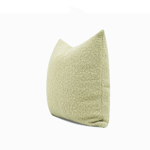 Title 5, Nordic Matcha Green faux wool roll cushion girl...