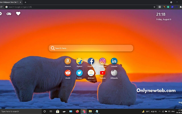 Polar Bear Wallpaper New Tab Theme