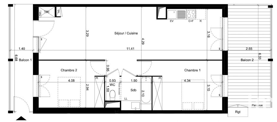 Vente appartement 3 pièces 69 m² à Toulouse (31000), 266 358 €