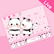 Live Panda Love Keyboard Theme