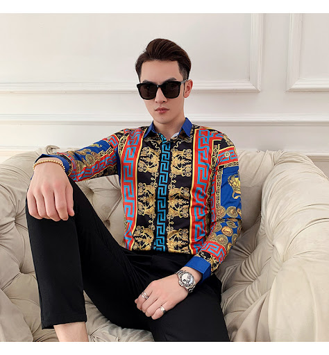 Title 6, Spring and Autumn Mens Long Sleeve Shirt, Kore...