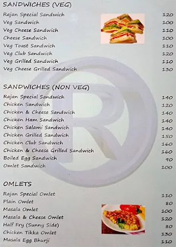 Rajan Sizzlers & Chinese Restaurant menu 