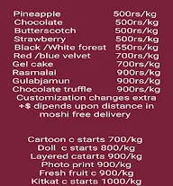 Cake & Creation menu 1