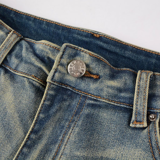 Title 6, Red Printed Pleated Elastic Light Colored Jeans...