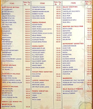 Mohanlal S Mithaiwala menu 1