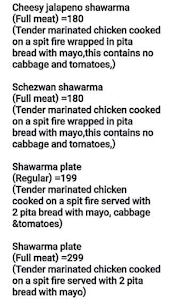 The Arabian Shawarma menu 4