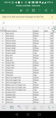 Mithi Mithas menu 3