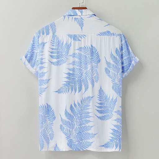 Title 2, Mens Explosive Leaf Casual Shirt Hawaiian Scen...