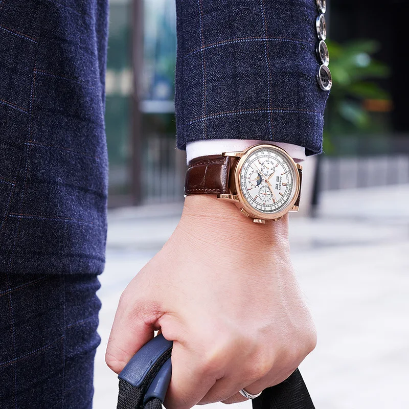 Title 6, Montre homme business automatique mécanique, ét...