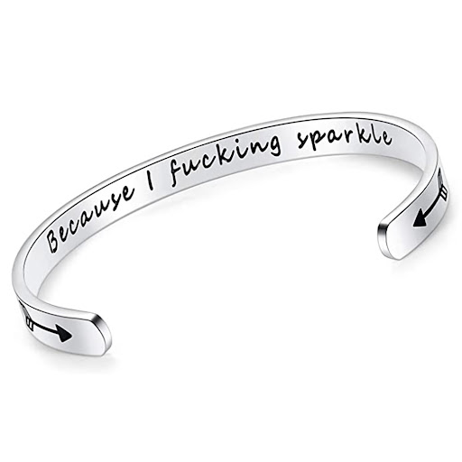 Title 10, Titanium Steel Bracelet Personalized Phrase Sta...
