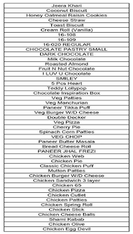 Tip Top Cake Shop menu 2