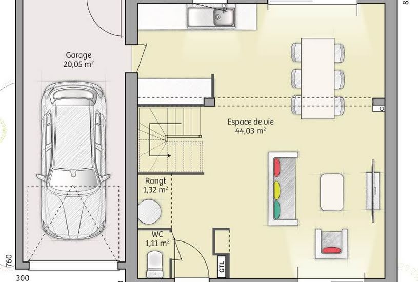  Vente Terrain + Maison - Terrain : 550m² - Maison : 91m² à Dammarie-les-Lys (77190) 