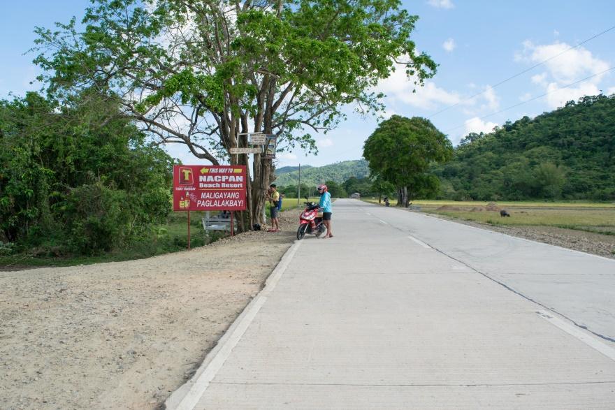 Highway Signage to Nacpan Beach, El Nido, Palawan