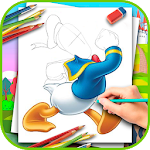 Cover Image of ダウンロード How to Draw Cartoon Characters 1.00 APK