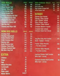 The Kati Roll Shop menu 1
