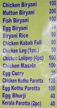 Ambur Hot Dum Biryani menu 2