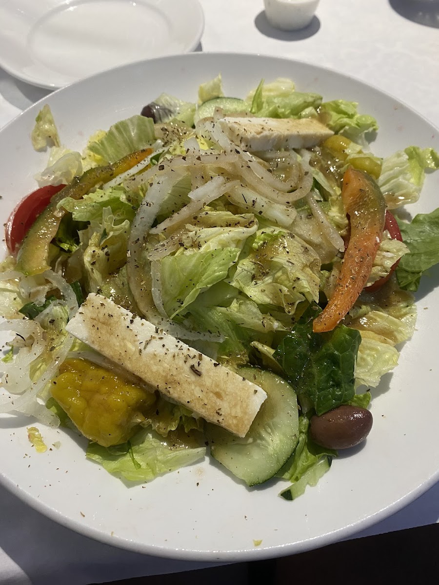 The original Greek Salad ( potato salad is in there too)