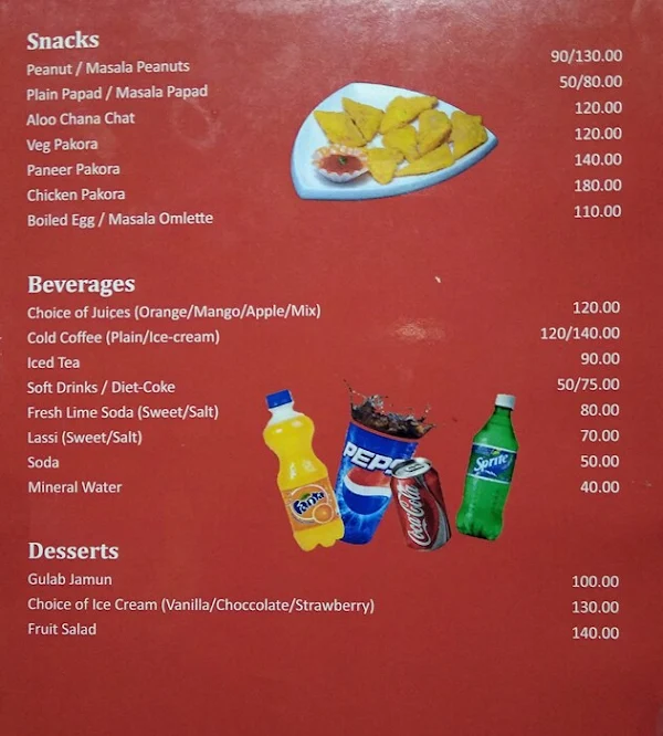 Cheers Lounge Bar menu 