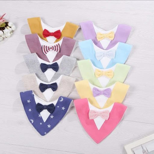 10pcs Pet Dog bandana Gentlemen's style Cotton Pets Dogs Bandanas Scarf Bibs Dog party Grooming Accessories for Small Do
