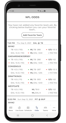 Screenshot Football  Schedule & Live Scor