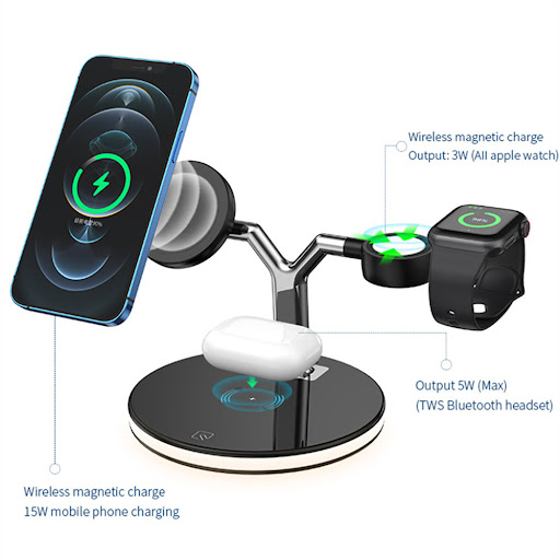 Title 2, 3 in 1 Magnetic Wireless Charger Stand Watch 15...
