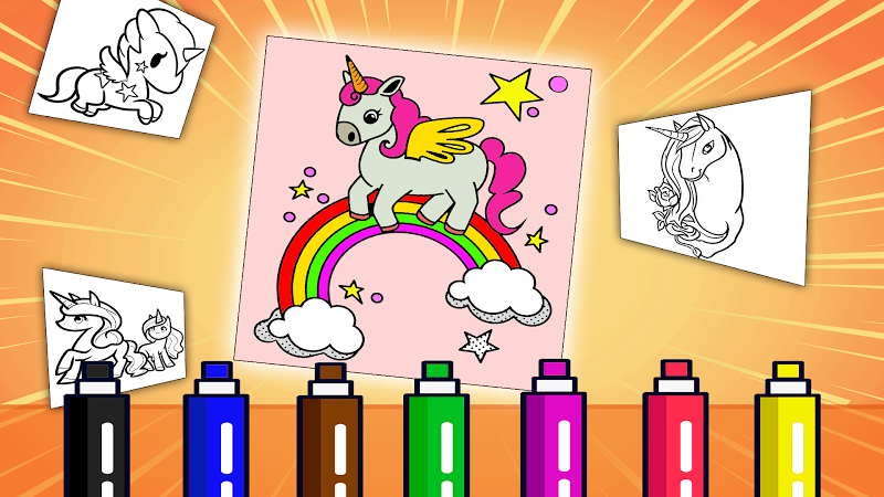 20+ Inspirasi Baru Mewarnai Unicorn Rainbow