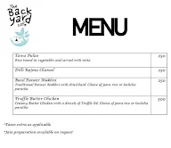 The Backyard Cafe menu 1